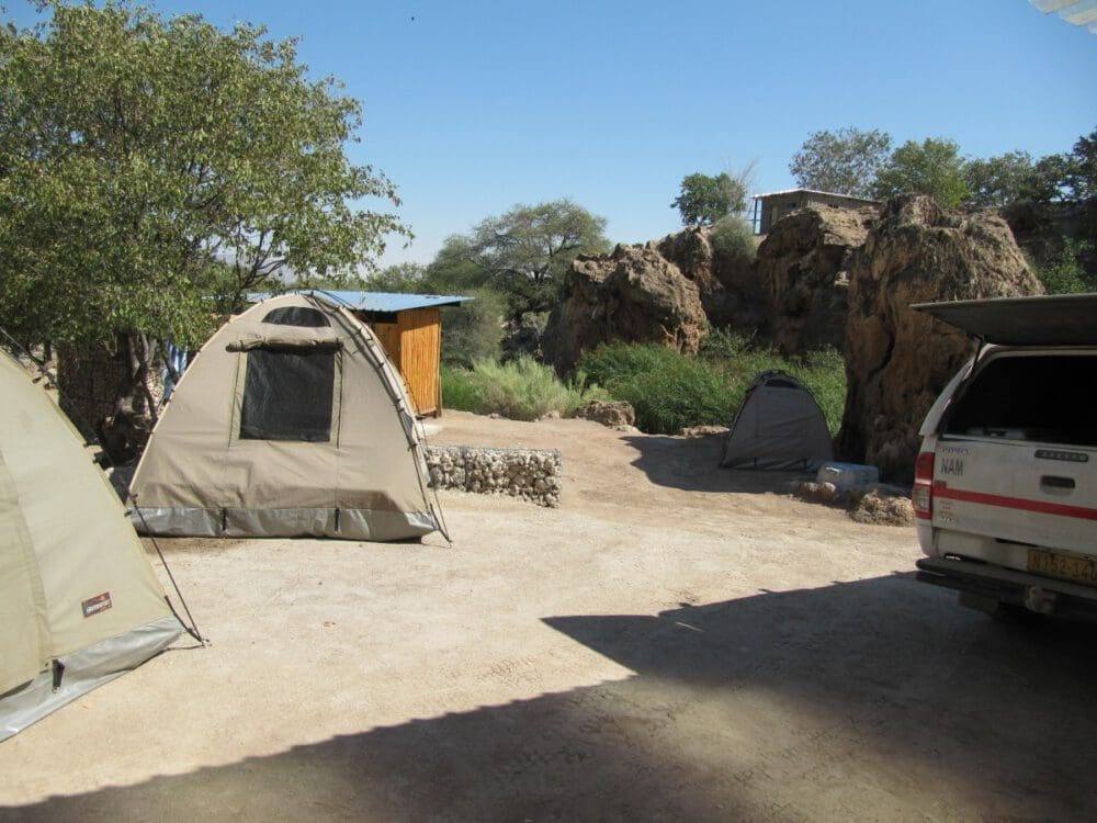 camping safari campsite Warmquelle Kaokoland Namibia - Dusty Trails Safaris Namibia & Dusty Car Hire Namibia