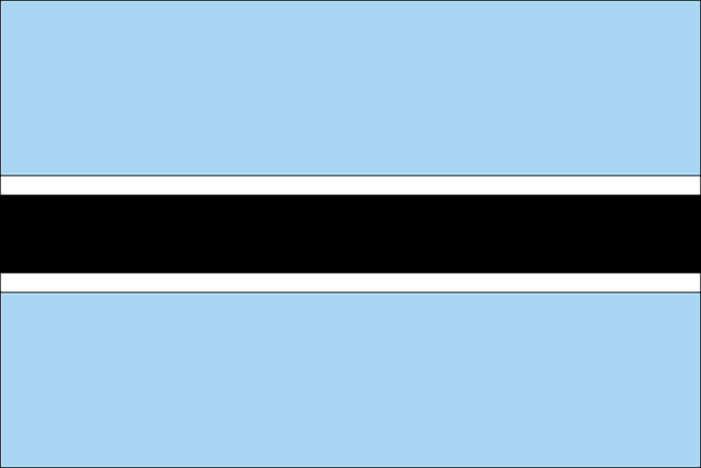 Flag of Botswana - Dusty Trails Safaris Namibia & Dusty Car Hire Namibia