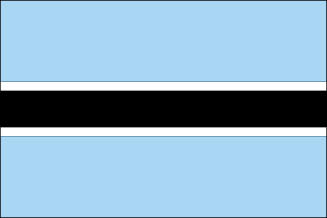 Flagge von Botswana - Dusty Trails Safaris Namibia & Dusty Car Hire Namibia