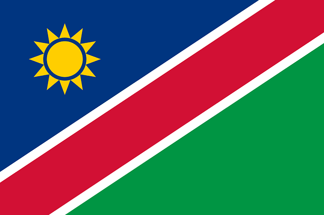 Flag of Namibia - Dusty Trails Safaris Namibia & Dusty Car Hire Namibia