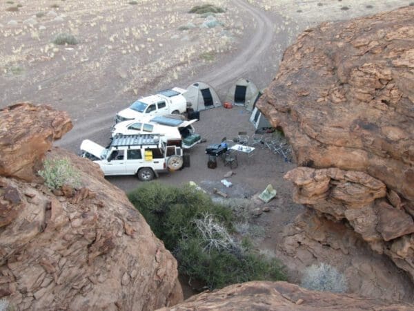 bush camp setting on a camping safari in Damaraland Namibia - Dusty Trails Safaris Namibia