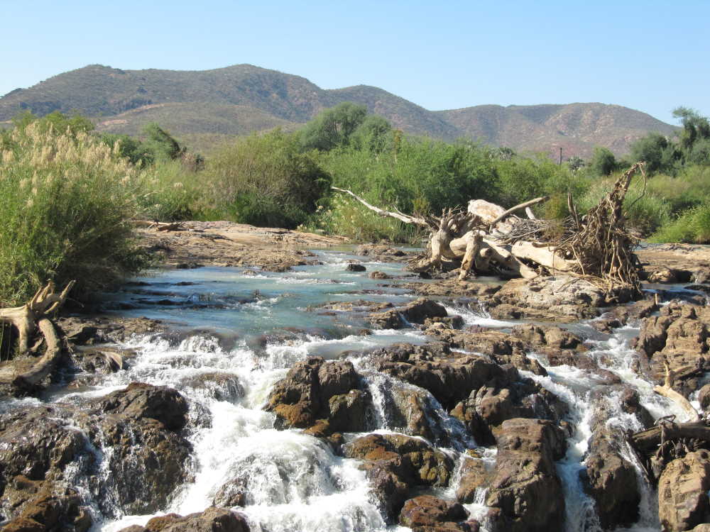 epupa falls low water - Dusty Trails Safaris Namibia &amp; Dusty Car Hire Namibia