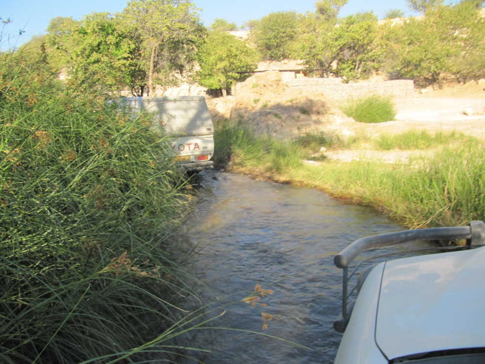 water passage while offroad driving in Namibia - Dusty Trails Safaris Namibia & Dusty Car Hire Namibia