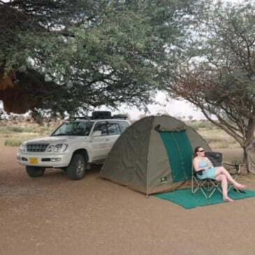 Camping im Mesosaurus Fossil Bush Camp - Dusty Trails Safaris Namibia & Dusty Car Hire Namibia