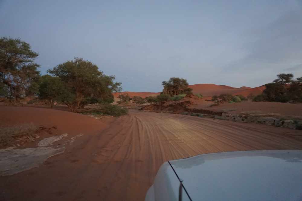 entering the 4x4 area of the Sossusvlei