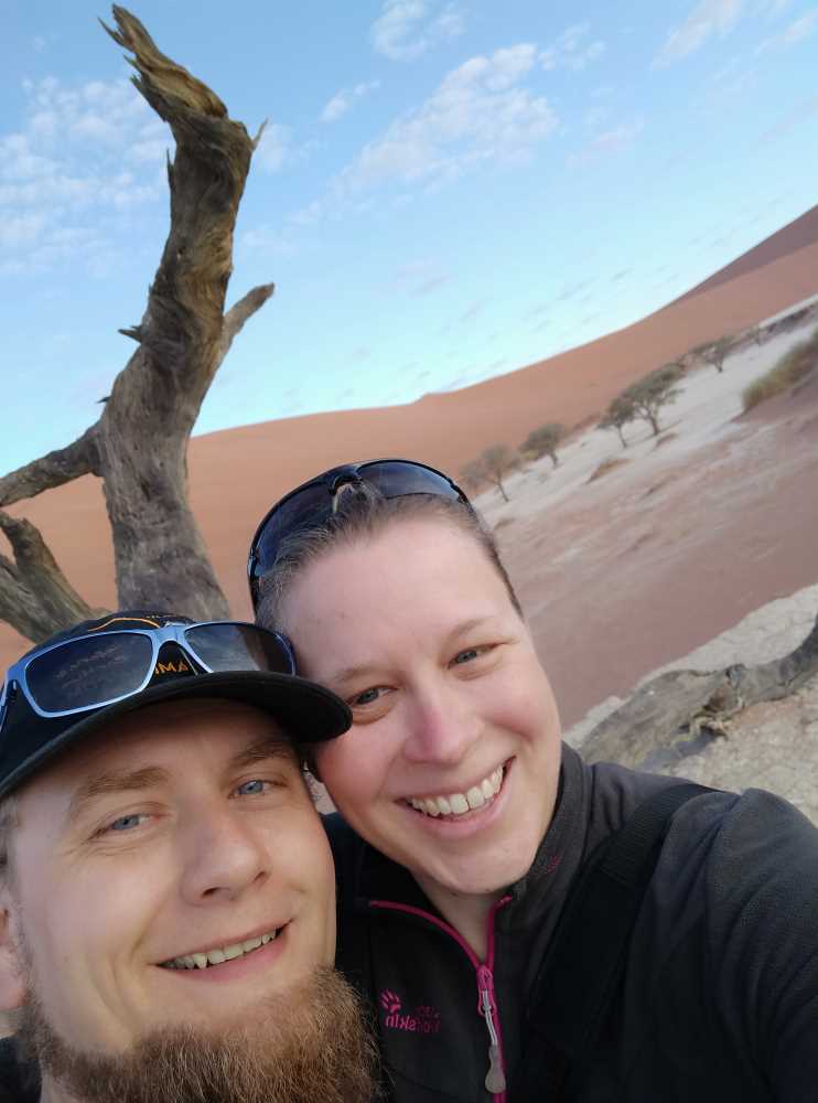 Sunna and Marting at Deadvlei