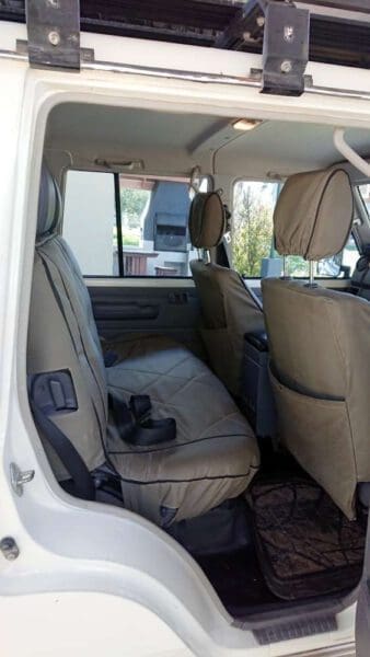 Safari Land Cruiser double cab interior view rear bench seat