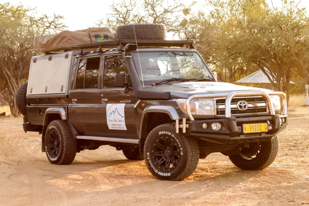 Toyota Land Cruiser Double Cab with rooftop tent