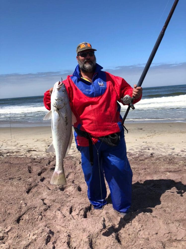 Herman fishing at skeleton coast