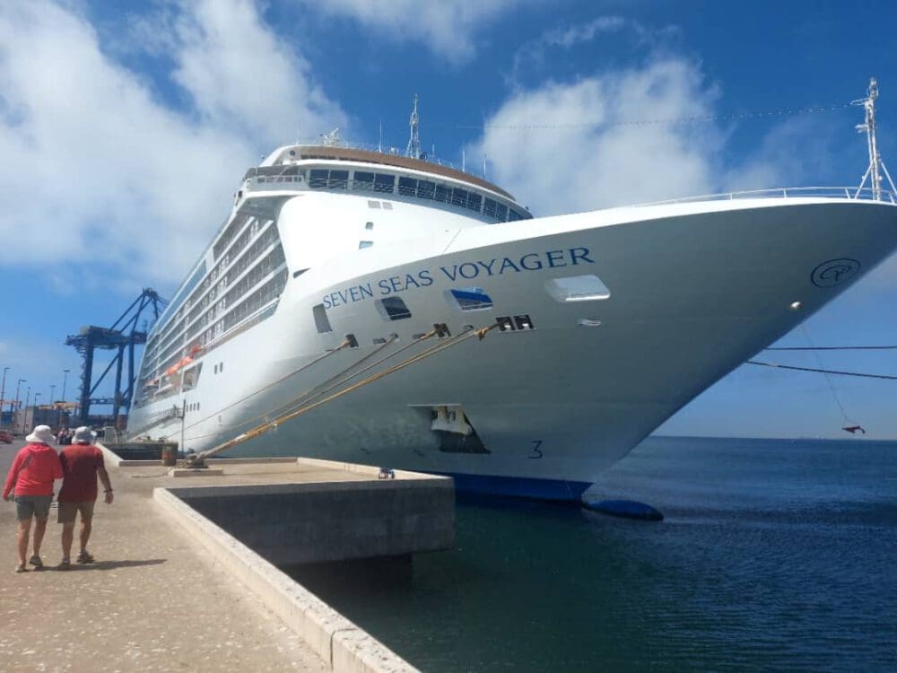 cruise ship in Namibian harbour